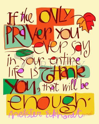 Acrylic Print - Thank You Prayer by Br. Mickey McGrath, OSFS - Trinity Stores