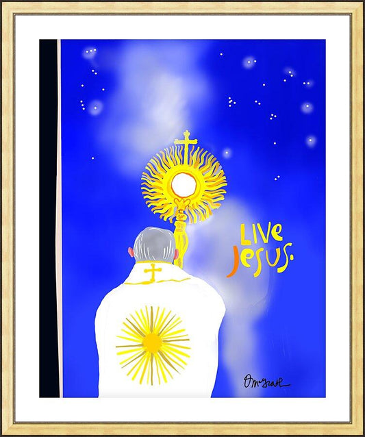 Wall Frame Gold, Matted - Urbi et Orbi (To the city, Rome, and to the World) by Br. Mickey McGrath, OSFS - Trinity Stores