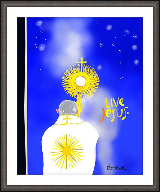 Wall Frame Espresso, Matted - Urbi et Orbi (To the city, Rome, and to the World) by Br. Mickey McGrath, OSFS - Trinity Stores