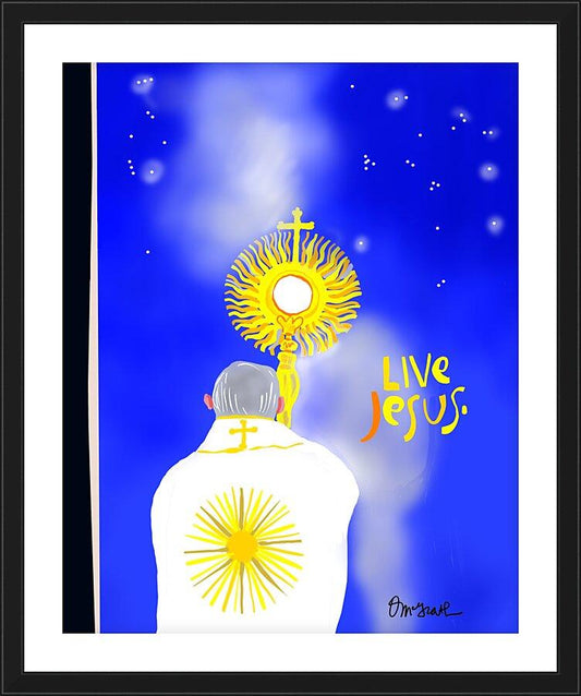 Wall Frame Black, Matted - Urbi et Orbi (To the city, Rome, and to the World) by Br. Mickey McGrath, OSFS - Trinity Stores