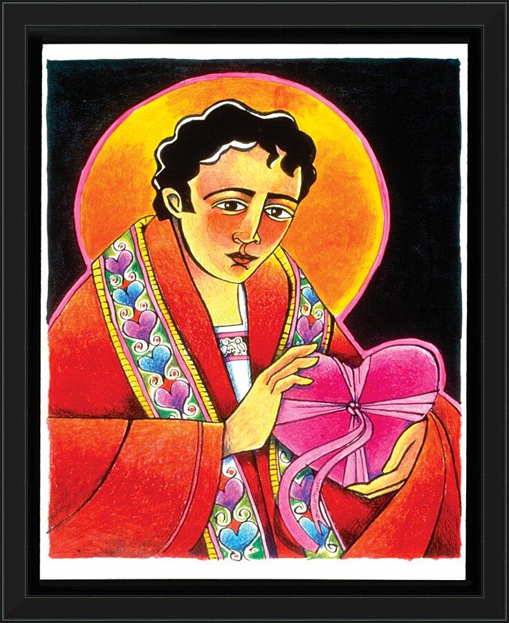 Wall Frame Black - St. Valentine by Br. Mickey McGrath, OSFS - Trinity Stores