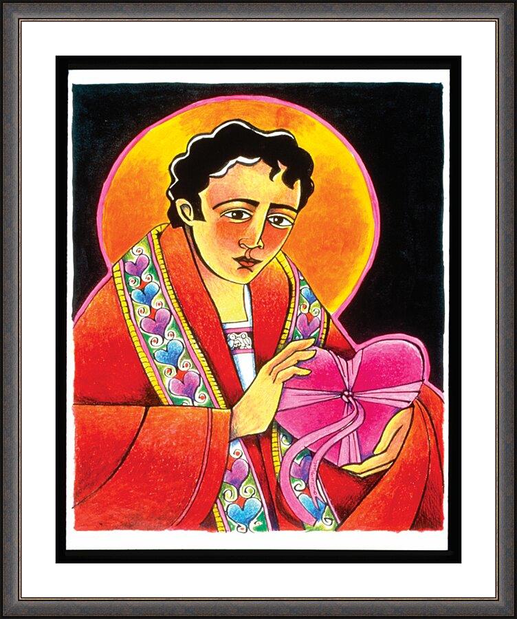 Wall Frame Espresso, Matted - St. Valentine by Br. Mickey McGrath, OSFS - Trinity Stores