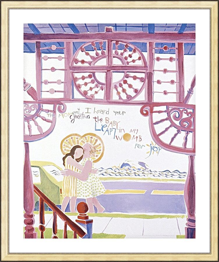 Wall Frame Gold, Matted - Visitation - Cape Cod by Br. Mickey McGrath, OSFS - Trinity Stores