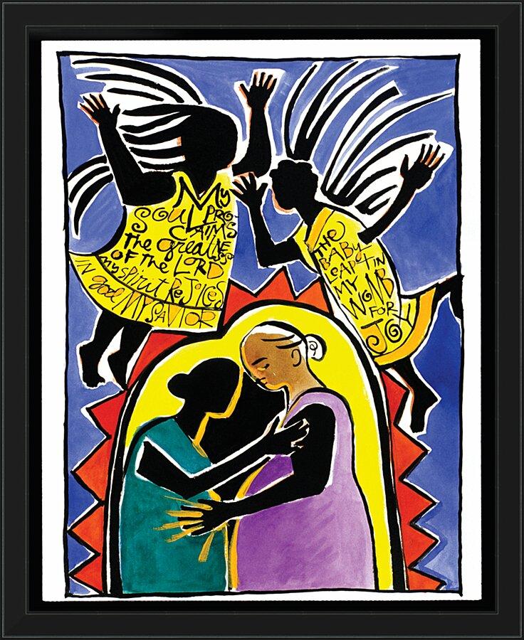 Wall Frame Black - Visitation by Br. Mickey McGrath, OSFS - Trinity Stores