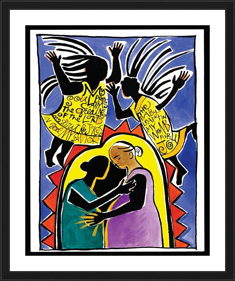 Wall Frame Black, Matted - Visitation by Br. Mickey McGrath, OSFS - Trinity Stores