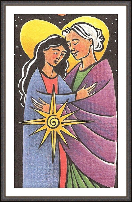 Wall Frame Espresso, Matted - Visitation - Night by Br. Mickey McGrath, OSFS - Trinity Stores