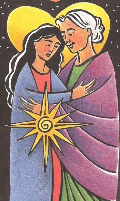Wall Frame Espresso, Matted - Visitation - Night by Br. Mickey McGrath, OSFS - Trinity Stores