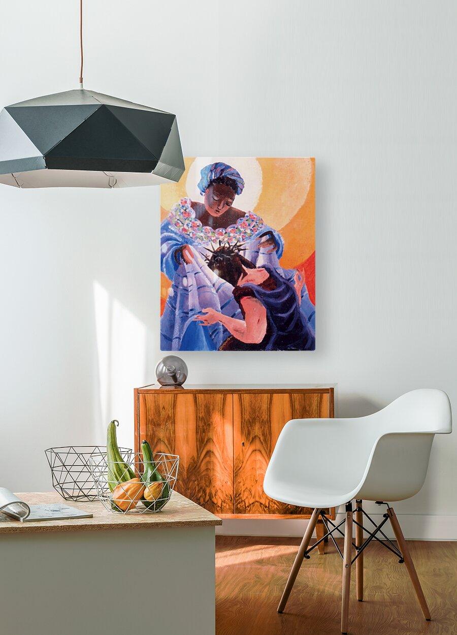 Acrylic Print - St. Veronica Wipes the Face of Jesus: 6th Station by Br. Mickey McGrath, OSFS - Trinity Stores