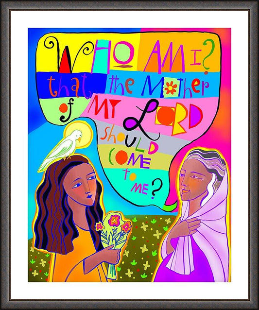 Wall Frame Espresso, Matted - Visitation - Who Am I? by Br. Mickey McGrath, OSFS - Trinity Stores