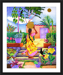 Wall Frame Black - Woman at the Well by M. McGrath