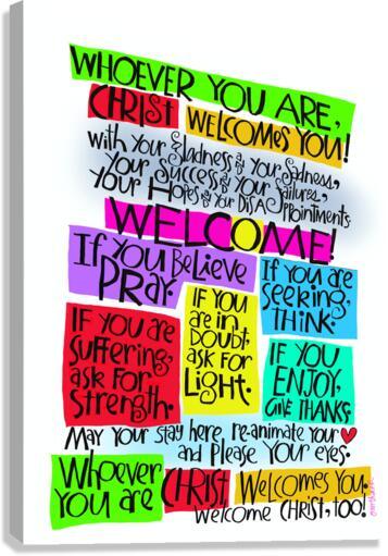 Canvas Print - Welcome Prayer by Br. Mickey McGrath, OSFS - Trinity Stores
