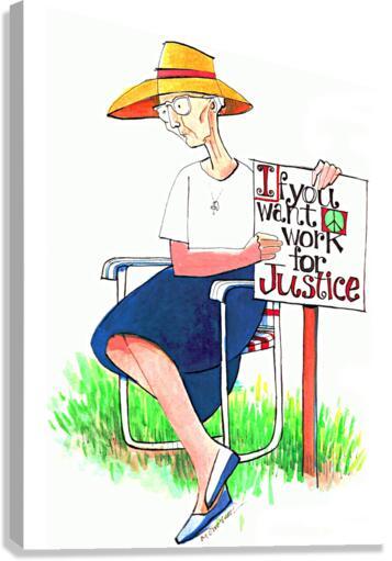Canvas Print - Work for Justice by Br. Mickey McGrath, OSFS - Trinity Stores