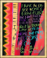 Wall Frame Gold - The World Is Upset by M. McGrath