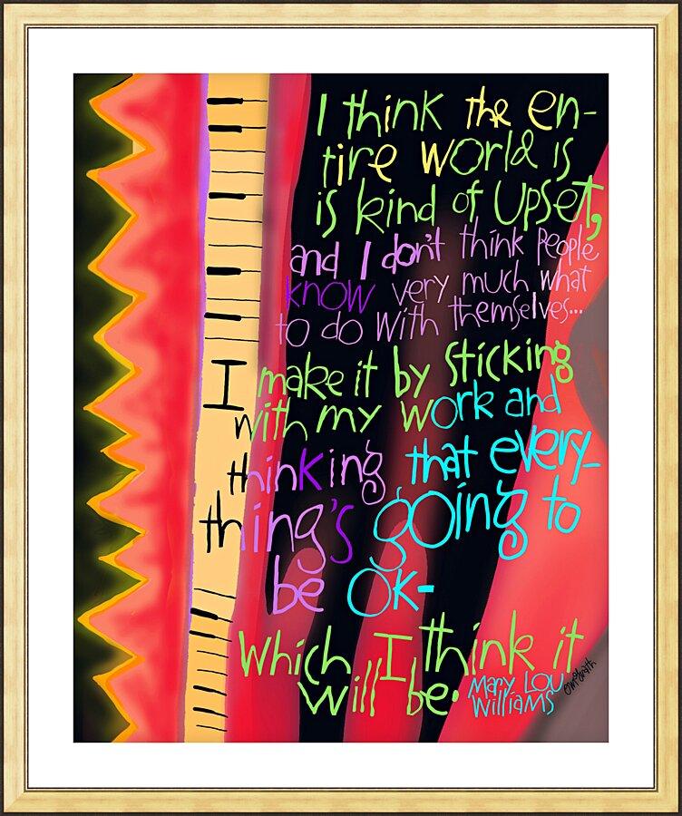 Wall Frame Gold, Matted - The World Is Upset by Br. Mickey McGrath, OSFS - Trinity Stores