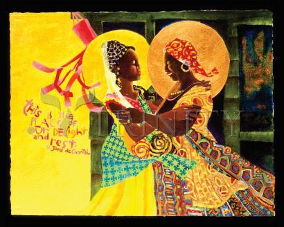 Wall Frame Gold, Matted - Windsock Visitation by Br. Mickey McGrath, OSFS - Trinity Stores