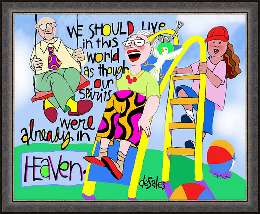 Wall Frame Espresso - We Should Live In This World by M. McGrath