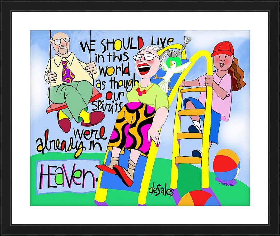 Wall Frame Gold - We Should Live In This World by M. McGrath