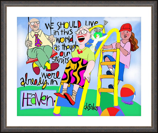 Wall Frame Espresso, Matted - We Should Live In This World by M. McGrath