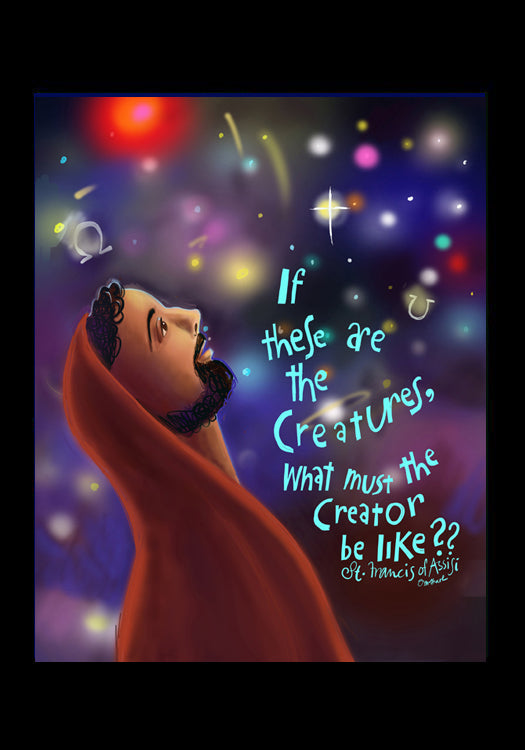 What Must the Creator be Like - Holy Card