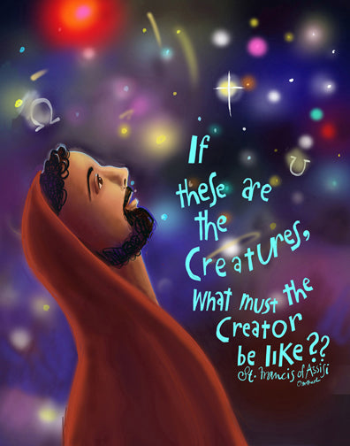 Wall Frame Gold, Matted - What Must the Creator be Like by M. McGrath