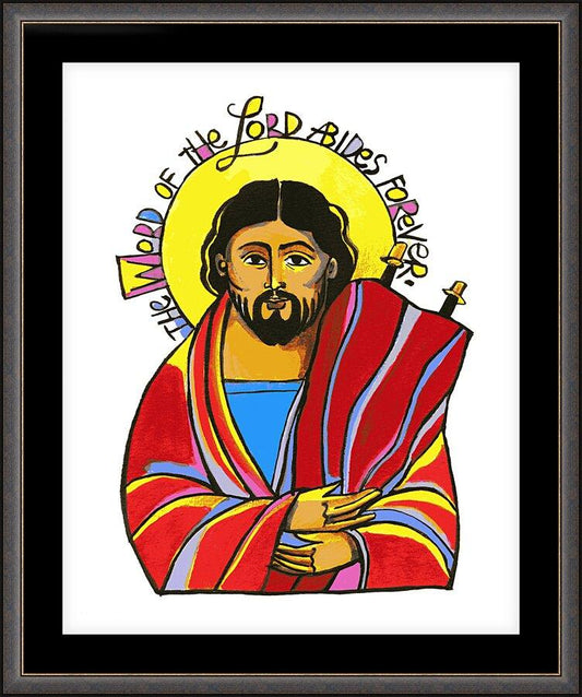Wall Frame Espresso, Matted - Word of the Lord by Br. Mickey McGrath, OSFS - Trinity Stores