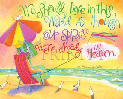 Wall Frame Espresso, Matted - We Should Live In This World by Br. Mickey McGrath, OSFS - Trinity Stores