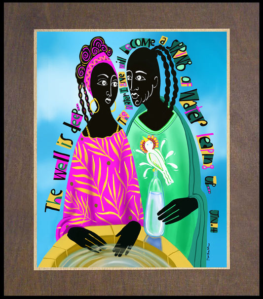 Women At The Well - Wood Plaque Premium