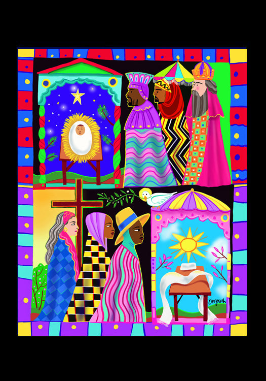 Three Wise Women and Three Wise Men - Holy Card