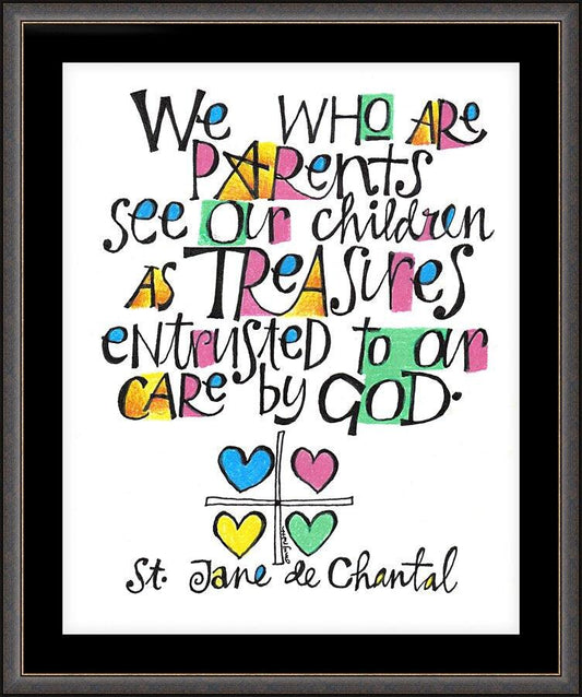 Wall Frame Espresso, Matted - We Who Are Parents by Br. Mickey McGrath, OSFS - Trinity Stores