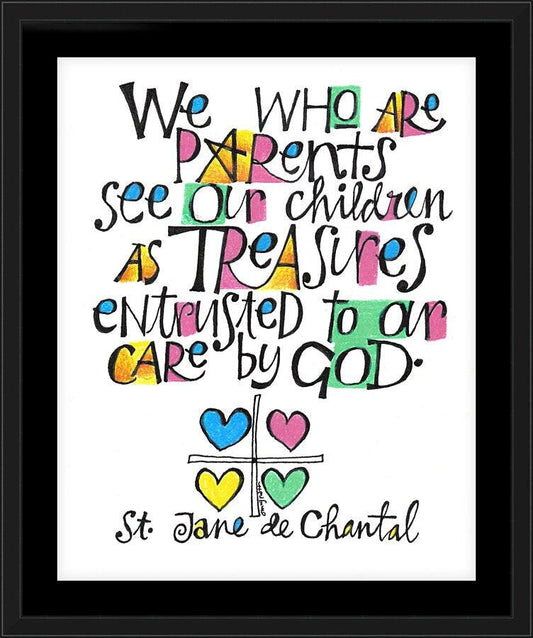 Wall Frame Black, Matted - We Who Are Parents by Br. Mickey McGrath, OSFS - Trinity Stores