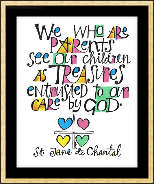 Wall Frame Gold, Matted - We Who Are Parents by Br. Mickey McGrath, OSFS - Trinity Stores