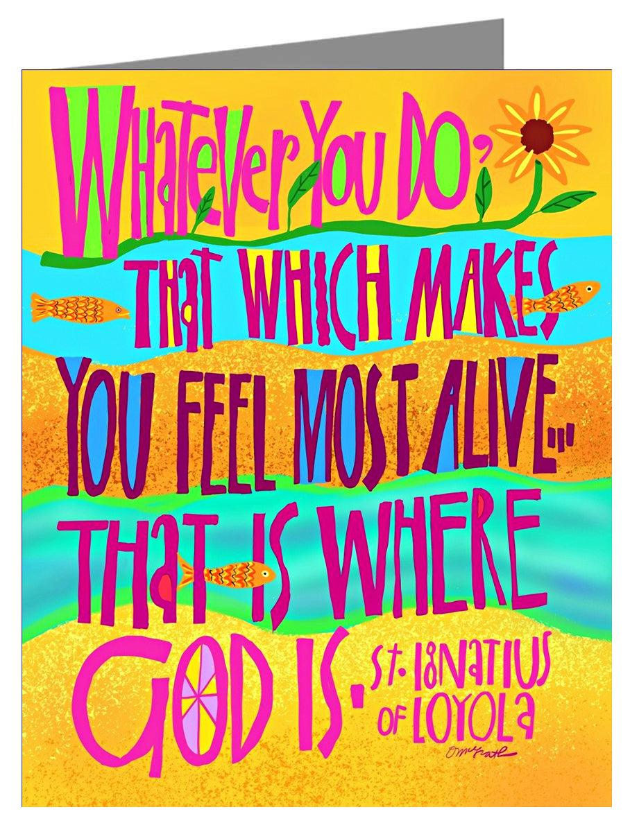 St. Ignatius Loyola Quote - Note Card Custom Text by Br. Mickey McGrath, OSFS - Trinity Stores