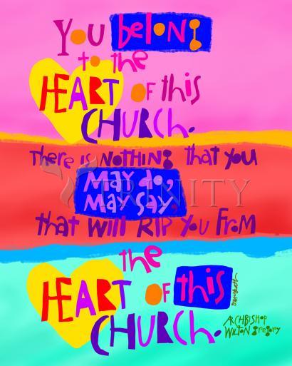 Metal Print - You Belong to the Heart of this Church by Br. Mickey McGrath, OSFS - Trinity Stores