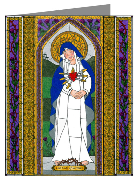Our Lady of Sorrows - Note Card by Brenda Nippert - Trinity Stores