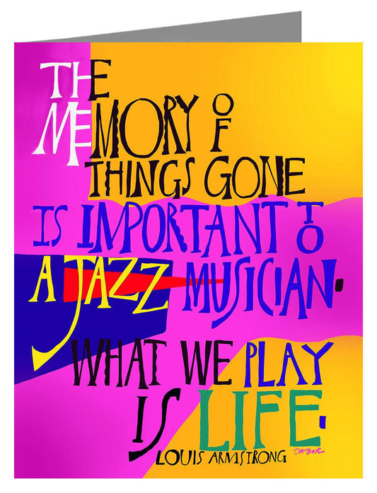 Louis Armstrong - Note Card by Br. Mickey McGrath, OSFS - Trinity Stores