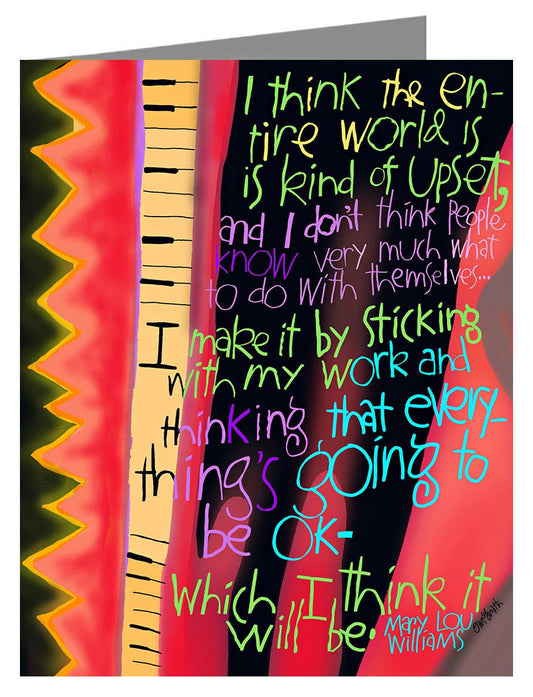 The World Is Upset - Note Card by Br. Mickey McGrath, OSFS - Trinity Stores