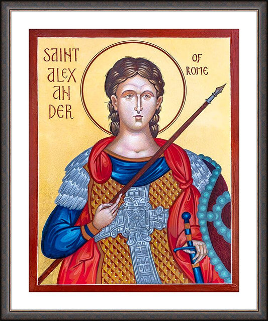 Wall Frame Espresso, Matted - St. Alexander of Rome by Robert Gerwing - Trinity Stores