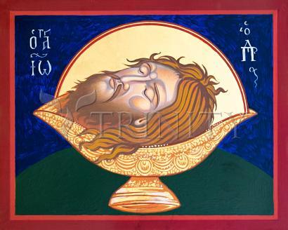 Wall Frame Black, Matted - Beheading of St. John the Baptist by Robert Gerwing, OFM - Trinity Stores