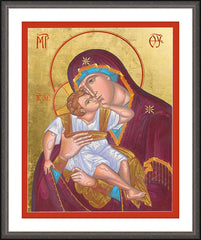 Wall Frame Espresso - Blessed Virgin Mary by R. Gerwing
