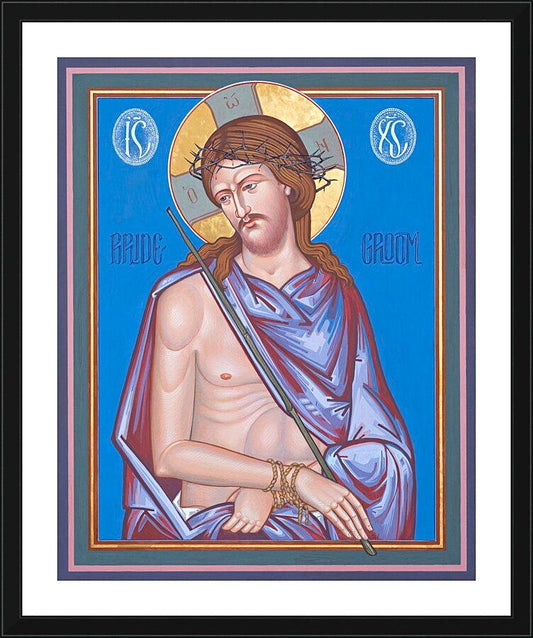 Wall Frame Black, Matted - Christ the Bridegroom by Robert Gerwing, OFM - Trinity Stores