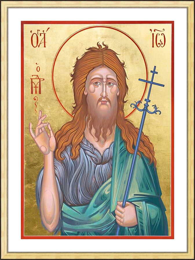 Wall Frame Gold, Matted - St. John the Baptist by Robert Gerwing - Trinity Stores
