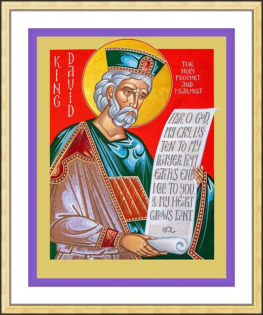 Wall Frame Gold, Matted - King David by Robert Gerwing - Trinity Stores