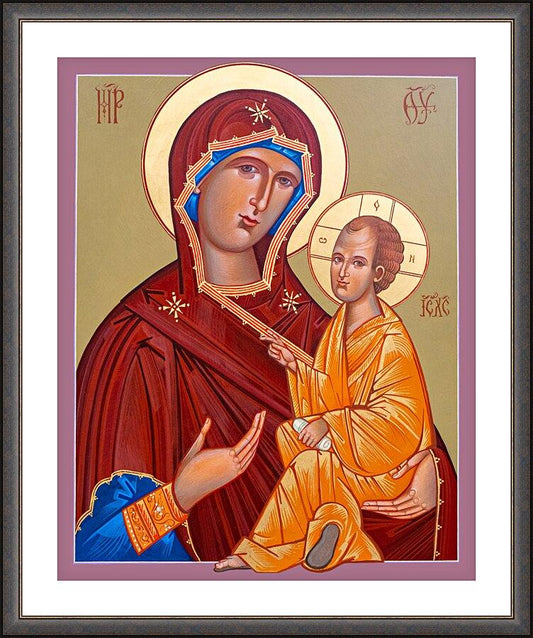 Wall Frame Espresso, Matted - Madonna and Child by Robert Gerwing - Trinity Stores