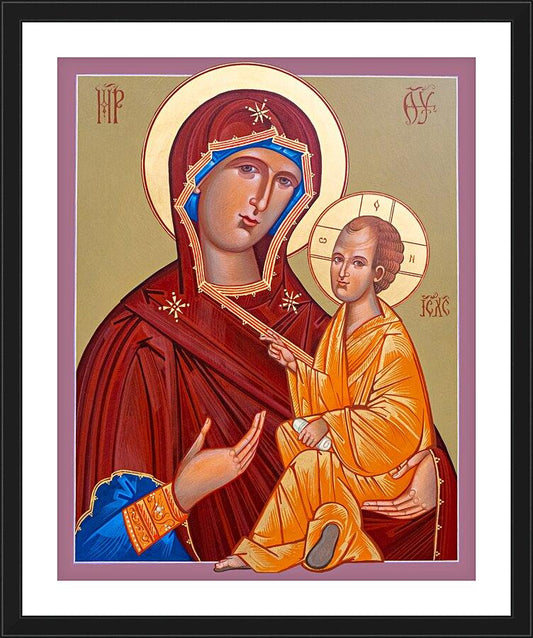 Wall Frame Black, Matted - Madonna and Child by Robert Gerwing, OFM - Trinity Stores