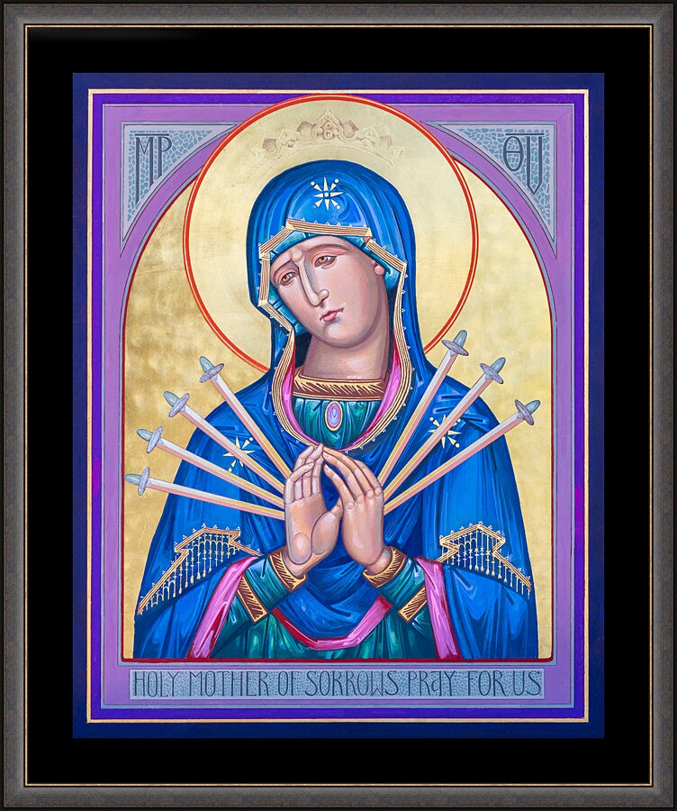 Wall Frame Espresso - Mater Dolorosa - Mother of Sorrows by R. Gerwing
