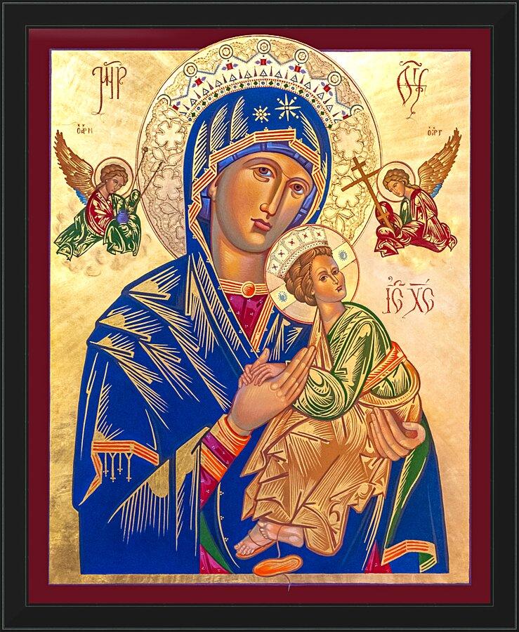 Wall Frame Black - Our Lady of Perpetual Help by Robert Gerwing, OFM - Trinity Stores