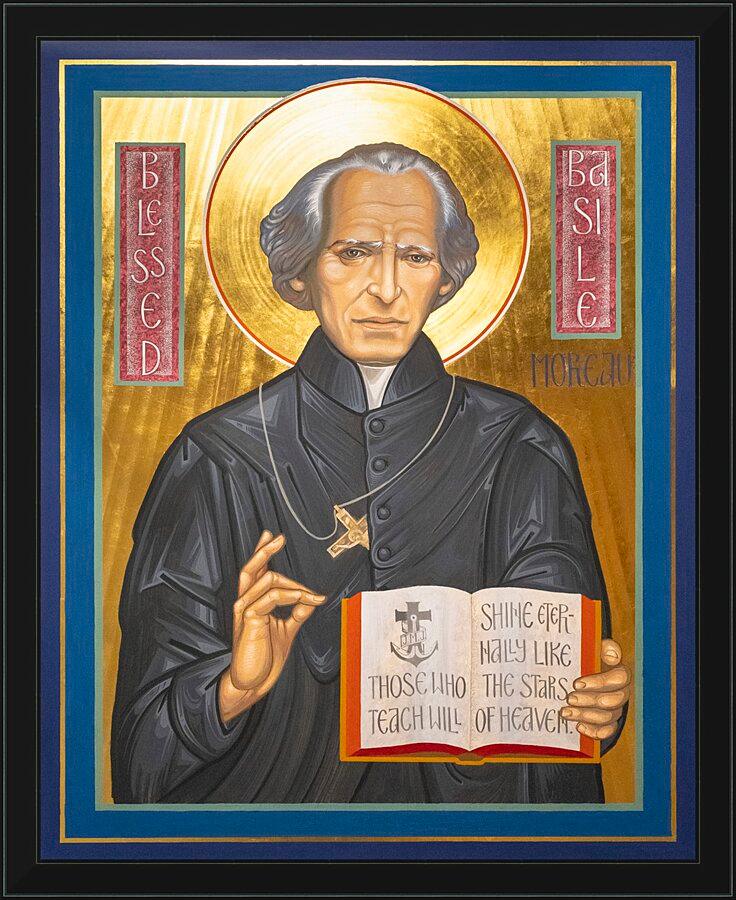 Wall Frame Black - Bl. Basil Moreau by Robert Gerwing, OFM - Trinity Stores