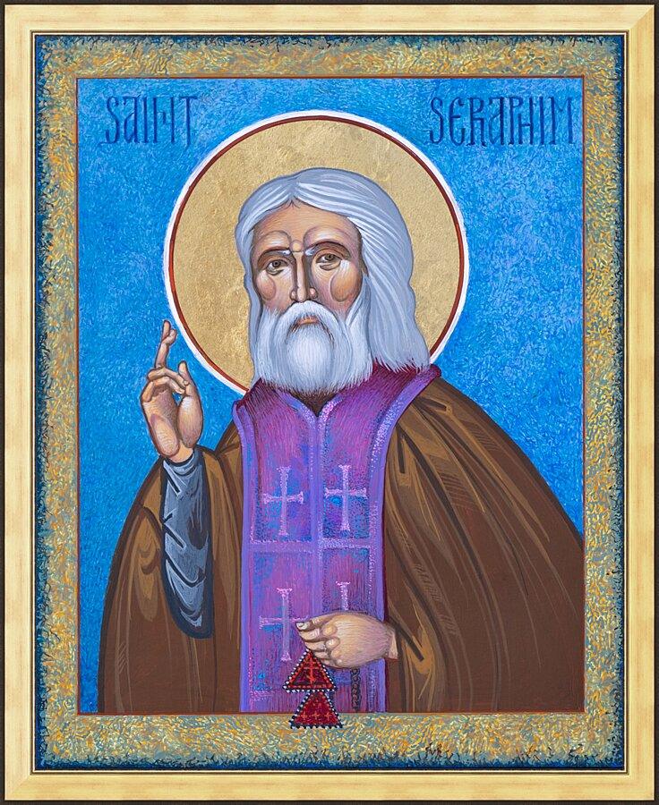 Wall Frame Gold - St. Seraphim by Robert Gerwing - Trinity Stores