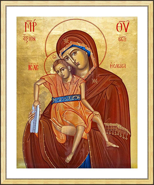 Wall Frame Gold, Matted - Virgin and Christ Child by Robert Gerwing - Trinity Stores