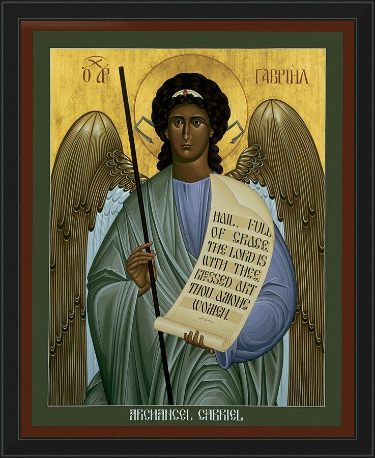 Wall Frame Black - St. Gabriel Archangel by Br. Robert Lentz, OFM - Trinity Stores